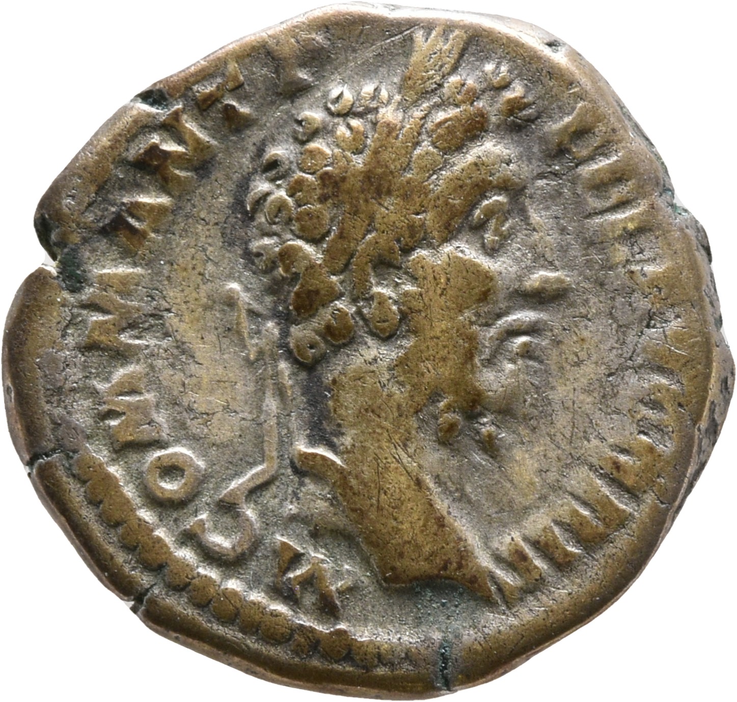 RIC III Commodus 173 Commodus obverse, Head of Commodus, laureate, right