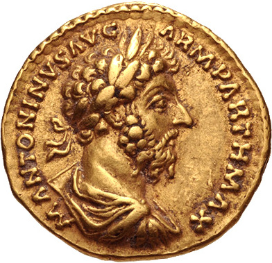 RIC III Commodus 174 Commodus obverse — Head of Commodus, laureate, right