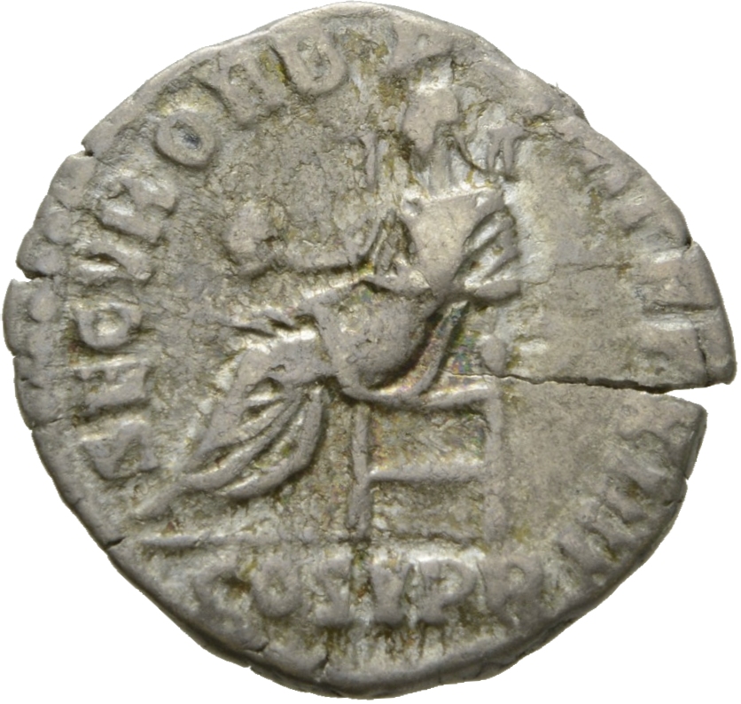 RIC III Commodus 179 Commodus reverse, Securitas, draped, seated left, holding globe in right hand