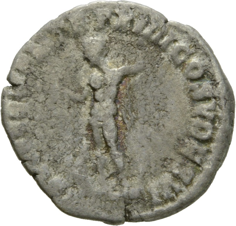 RIC III Commodus 187 Commodus reverse, Jupiter, standing left, holding spear in right hand and thunderbolt in left hand; s...