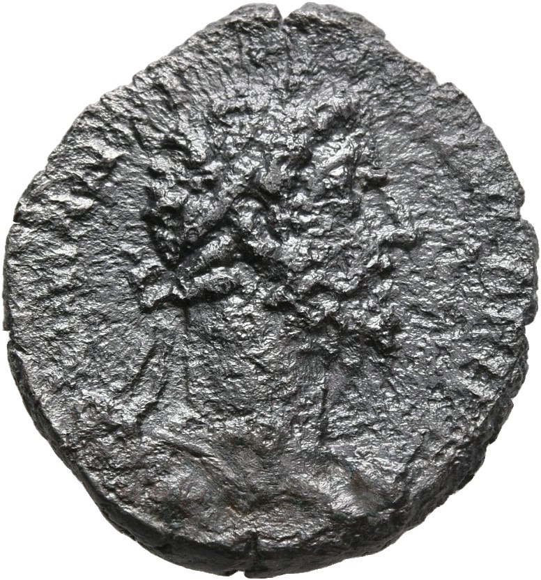 RIC III Commodus 190 (denarius) Commodus obverse, Head of Commodus, laureate, right