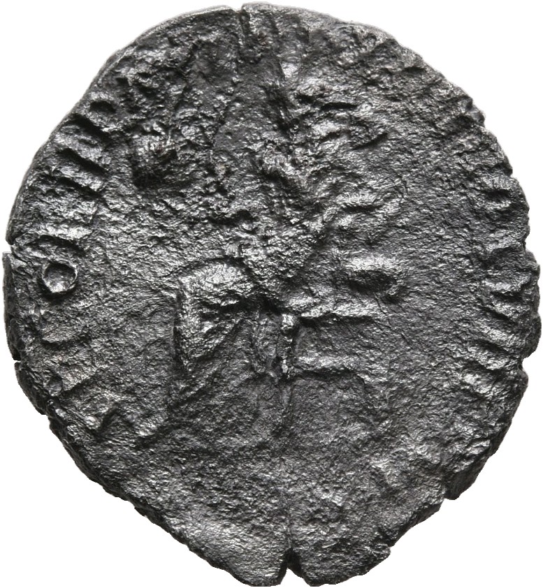 RIC III Commodus 190 (denarius) Commodus reverse — Securitas, draped, seated left, holding globe in right hand