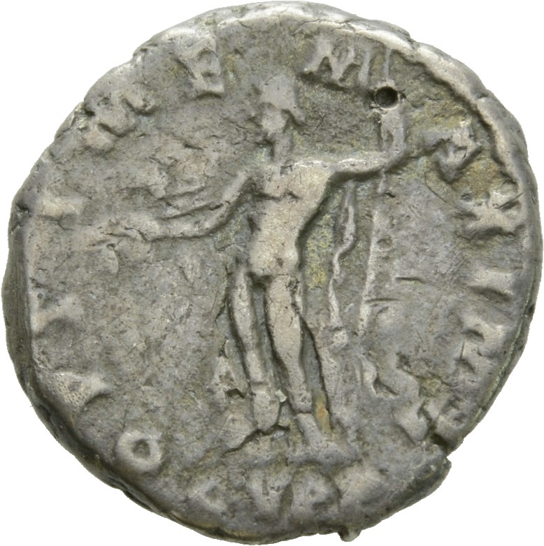 RIC III Commodus 192 Commodus reverse, Jupiter, nude, standing left, holding thunderbolt in right hand and sceptre in left...