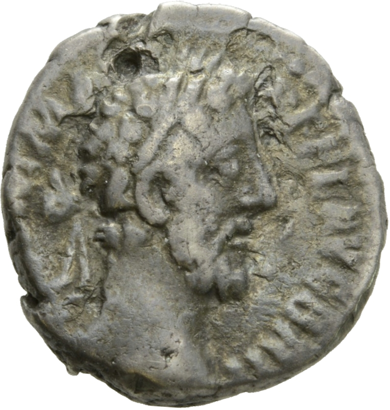 RIC III Commodus 192 Commodus obverse, Head of Commodus, laureate, right