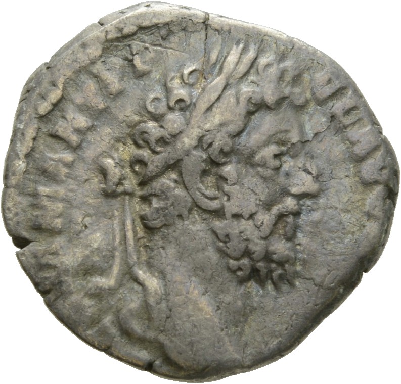 RIC III Commodus 202A Commodus obverse, Head of Commodus, laureate, right