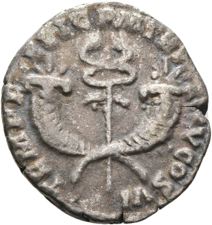 RIC III Commodus 209 Commodus reverse, Winged caduceus between crossed cornuacopiae