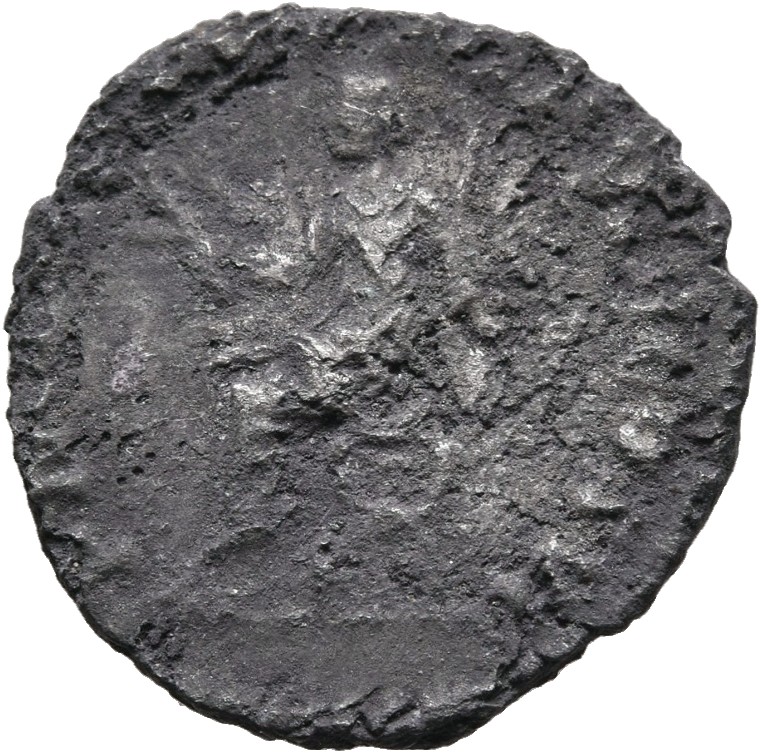 RIC III Commodus 210 Commodus reverse, Pax, draped, seated left, holding branch in right hand and caduceus in left hand