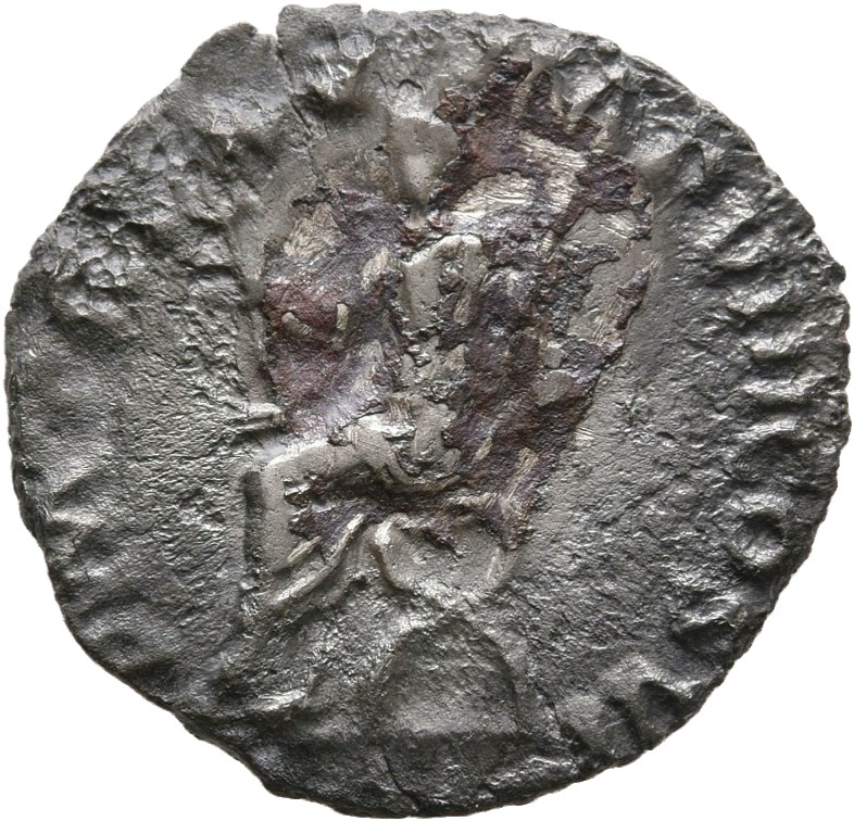 RIC III Commodus 212 Commodus reverse, Commodus, togate, seated left, holding branch in right hand and sceptre in left hand