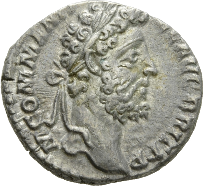 RIC III Commodus 218 Commodus obverse, Head of Commodus, laureate, right