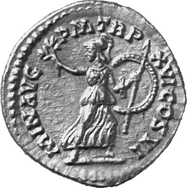 RIC III Commodus 222d Commodus reverse, Minerva, helmeted, draped, advancing right, head turned back to left, wearing shie...