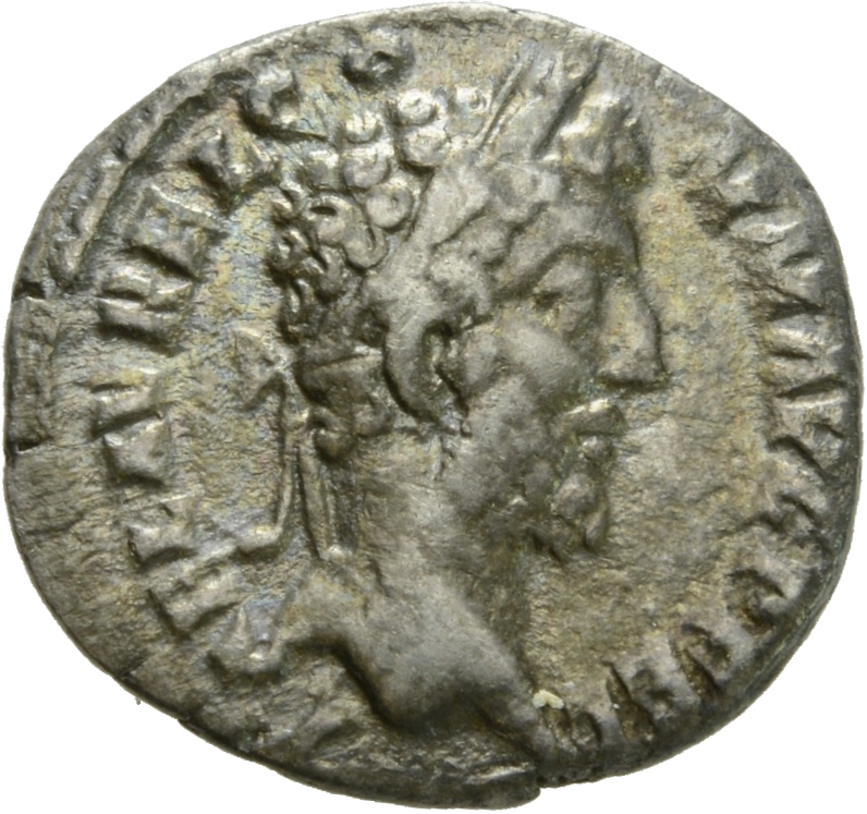 RIC III Commodus 237 Commodus obverse, Head of Commodus, laureate, right