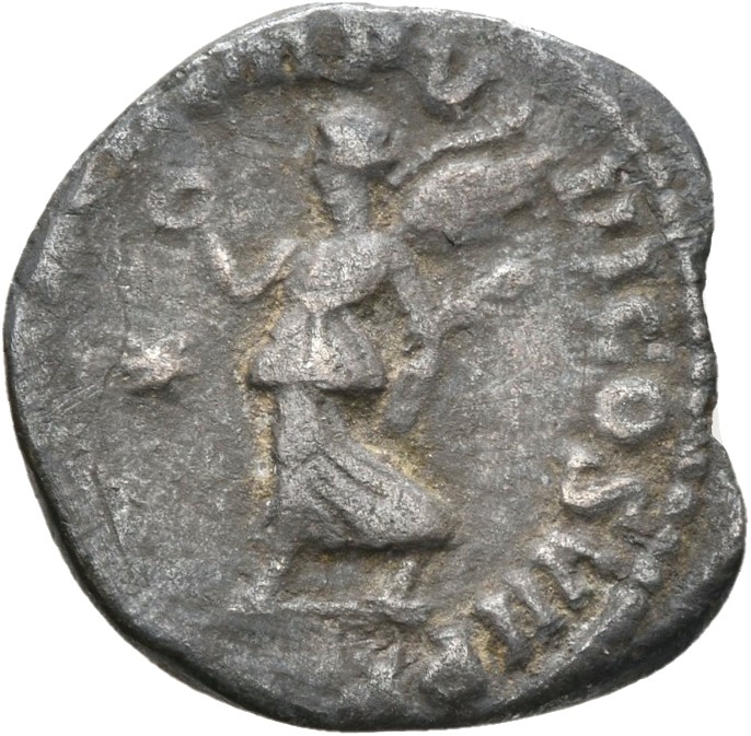 RIC III Commodus 237 Commodus reverse, Victory, winged, draped, advancing left, holding wreath in extended right hand and ...