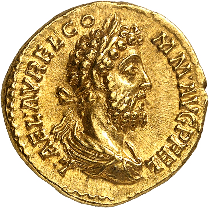RIC III Commodus 239Ad Commodus obverse, Bust of Commodus, laureate, draped, right