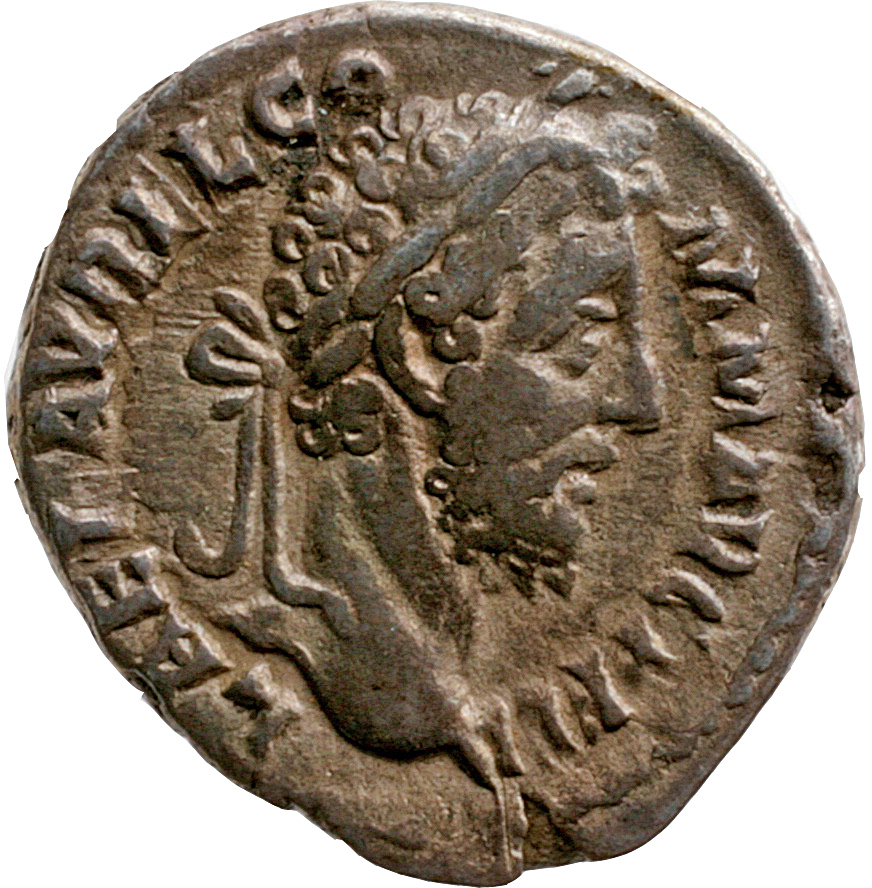 RIC III Commodus 259A Commodus obverse, Head of Commodus, laureate, right