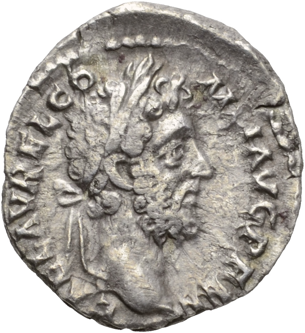RIC III Commodus 259A Commodus obverse, Head of Commodus, laureate, right
