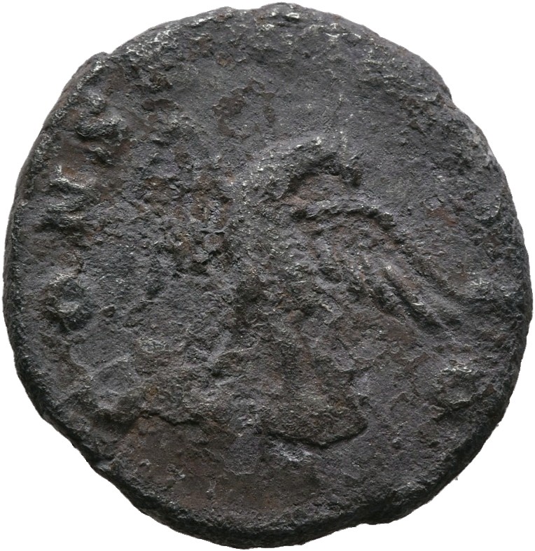 RIC III Commodus 266 Commodus reverse, Eagle, standing left on bar, head right