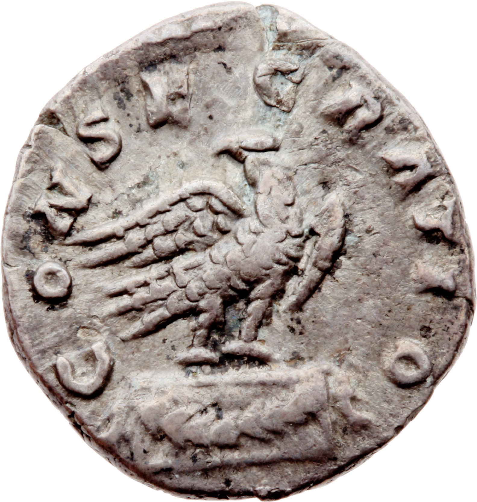 RIC III Commodus 272 Commodus reverse, Eagle, standing right on garlanded altar, head left