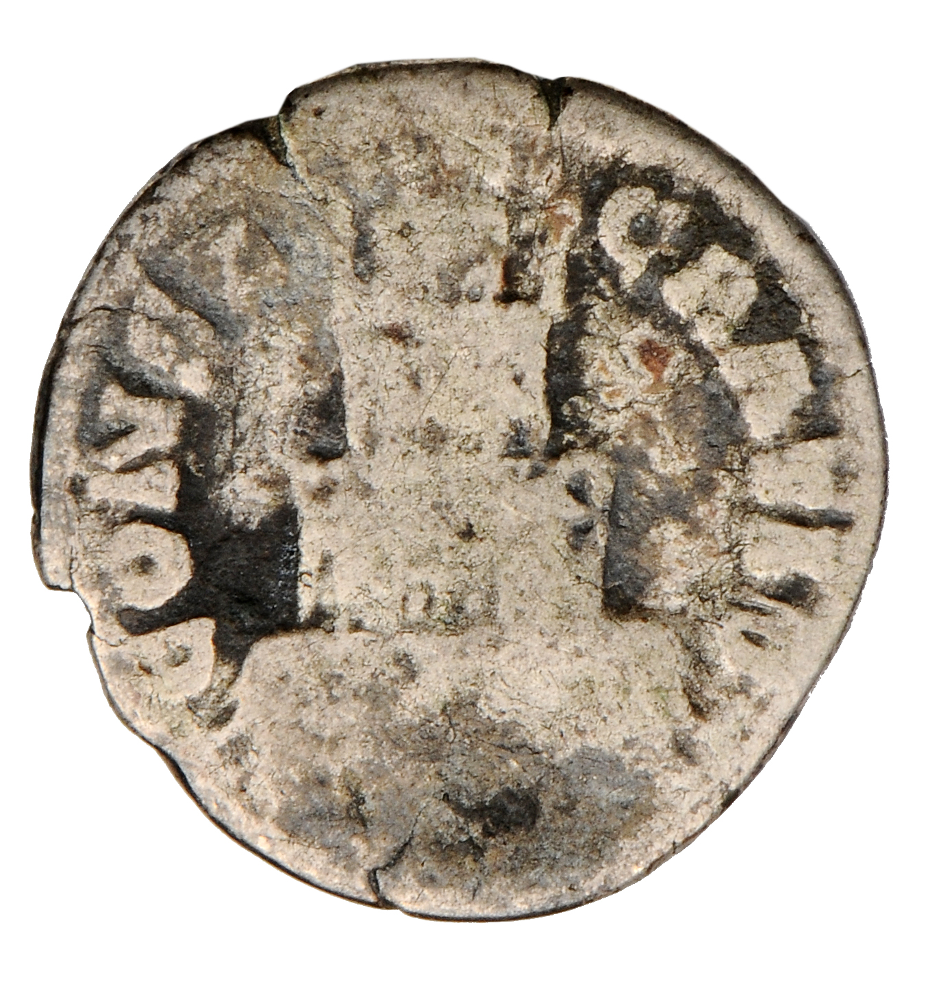 RIC III Commodus 275 (denarius) Commodus reverse, Funeral pyre, in four tiers, garlanded and adorned with statues, on top ...