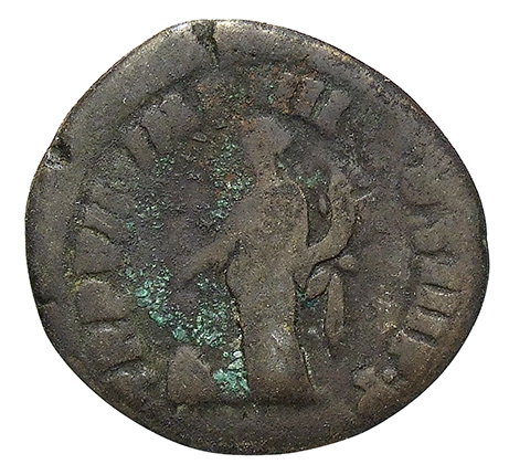 RIC III Commodus 28 Commodus reverse, Annona, draped, standing left, holding corn-ears in right hand and cornucopiae in le...