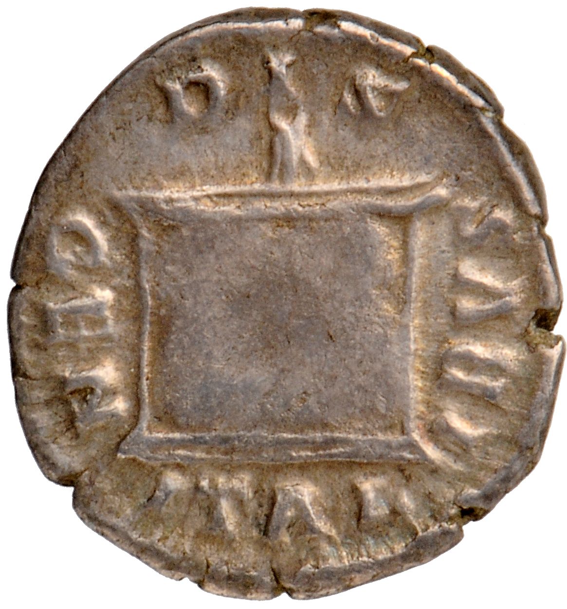 RIC III Commodus 281b Commodus reverse, Garlanded and lighted rectangular altar
