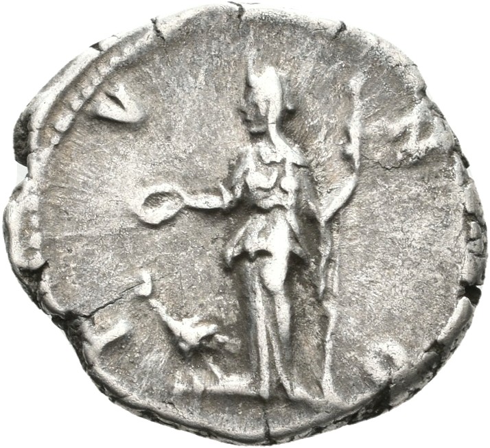 RIC III Commodus 283 Commodus reverse, Juno, draped, standing left, holding patera in extended right hand and sceptre in l...