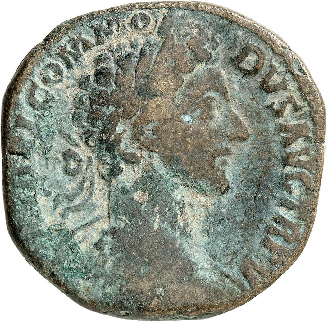 RIC III Commodus 291a Commodus obverse, Head of Commodus, laureate, right