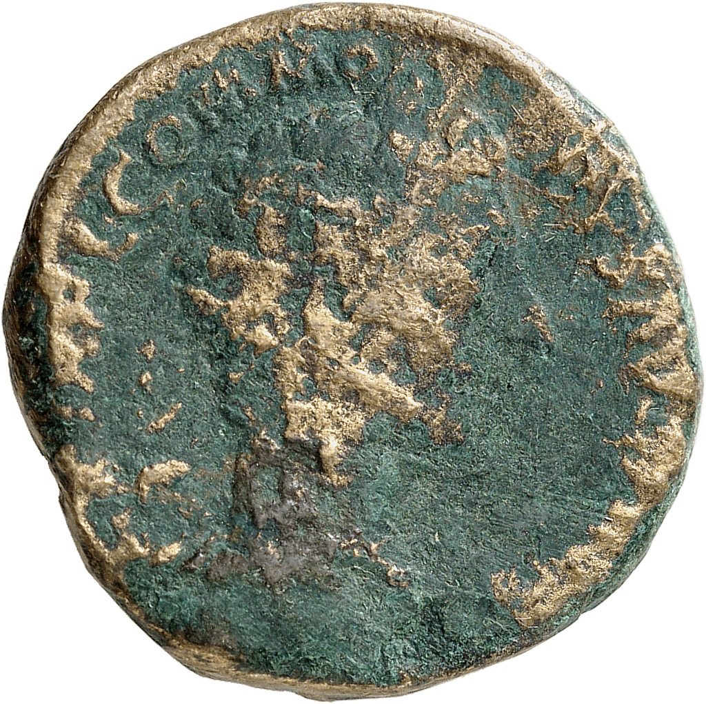 RIC III Commodus 291d Commodus obverse, Bust of Commodus, laureate, draped, right
