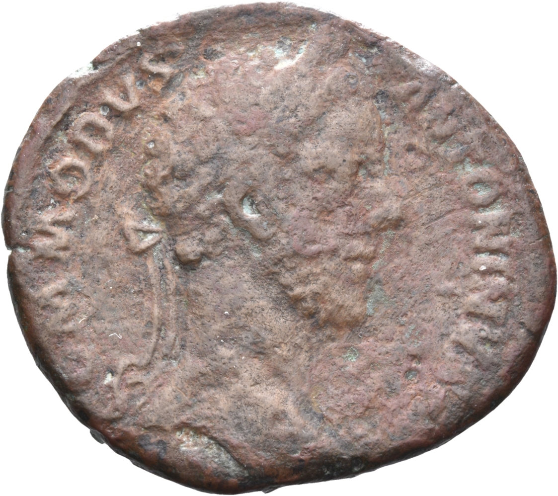 RIC III Commodus 300a Commodus obverse, Head of Commodus, laureate, right
