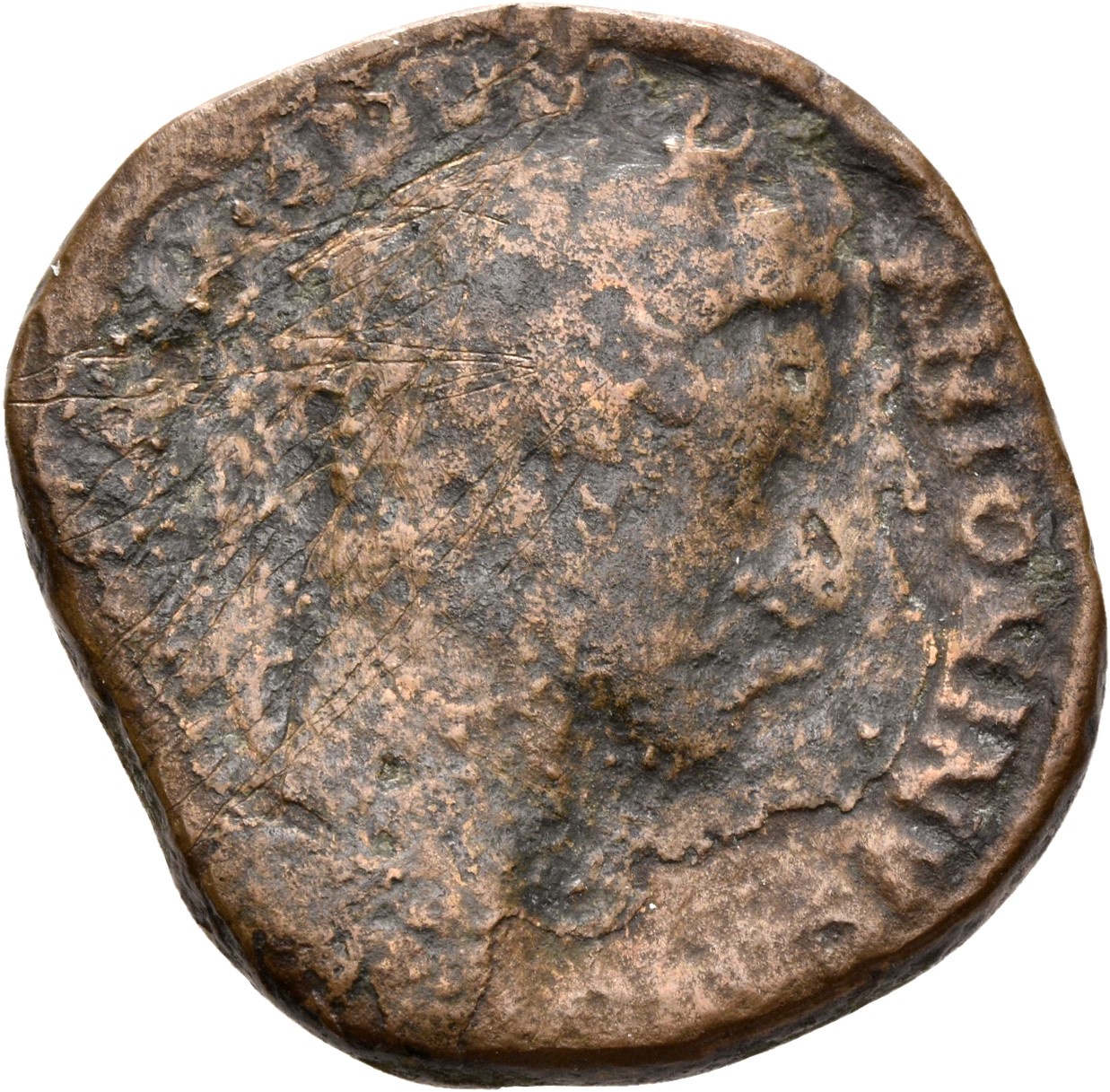 RIC III Commodus 300a Commodus obverse, Head of Commodus, laureate, right