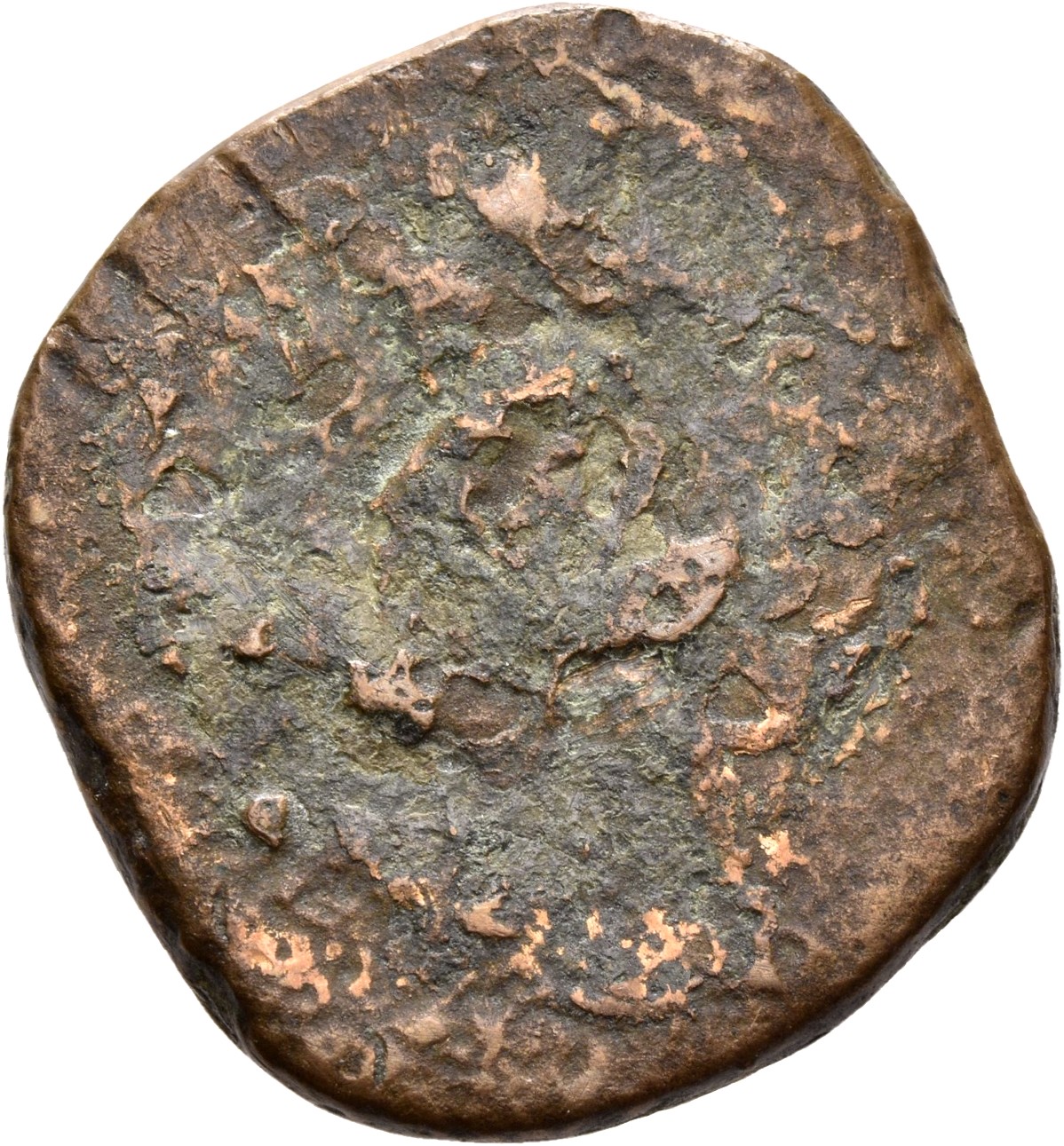 RIC III Commodus 300a Commodus reverse, Commodus, togate, seated left on curule chair on platform, attended by an officer;...