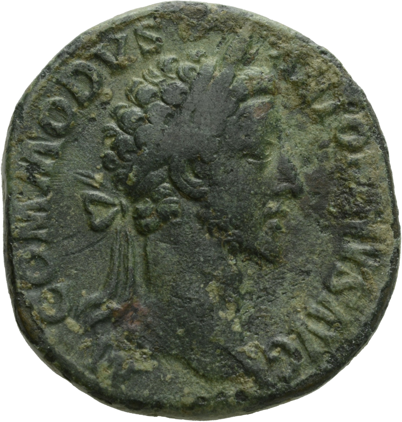 RIC III Commodus 326A Commodus obverse, Head of Commodus, laureate, right