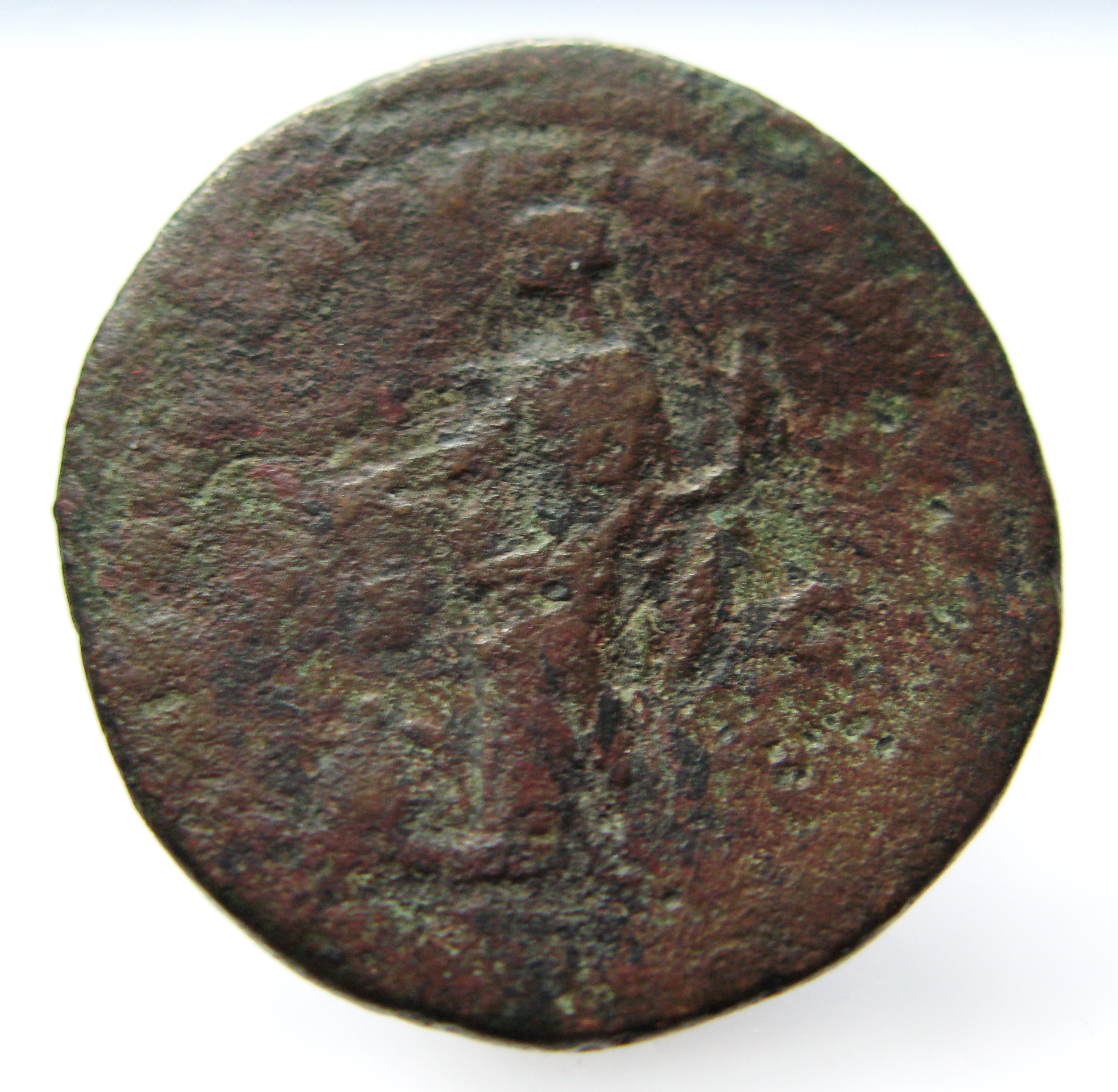 RIC III Commodus 326A Commodus reverse, Annona, draped, standing left, holding corn-ears in right hand and cornucopiae in ...
