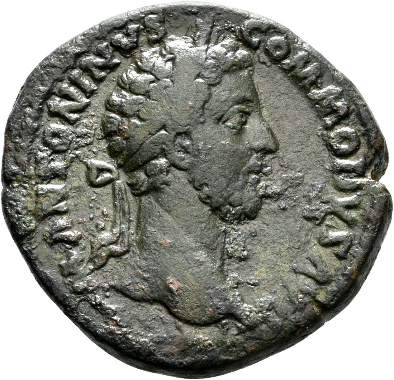 RIC III Commodus 326Ba Commodus obverse, Head of Commodus, laureate, right