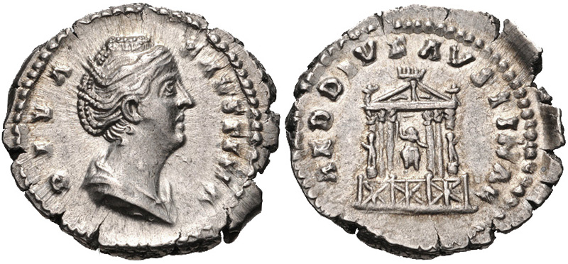 RIC III Commodus 343 Commodus obverse, Head of Commodus, laureate, right