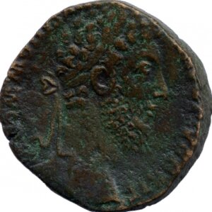 RIC III Commodus 440 Commodus obverse, Head of Commodus, laureate, right