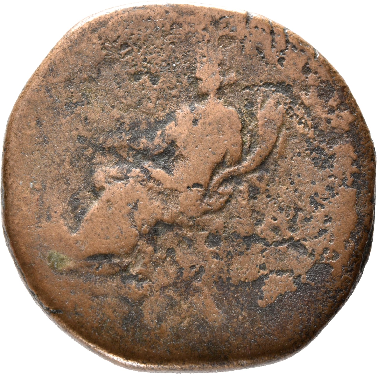 RIC III Commodus 446 Commodus reverse, Fortuna, draped, seated left on low seat, holding rudder set on globe in right hand...