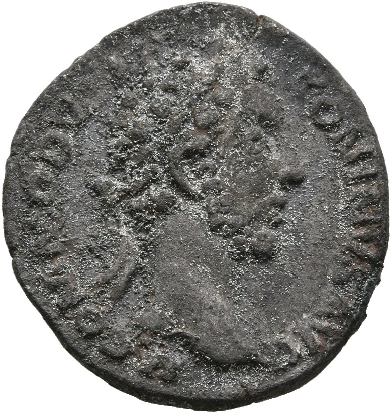 RIC III Commodus 45 Commodus obverse, Head of Commodus, laureate, right