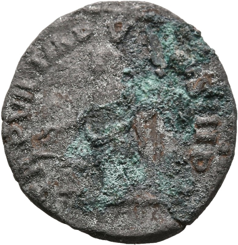 RIC III Commodus 45 Commodus reverse, Salus, draped, standing left, feeding out of patera in right hand snake coiled round...