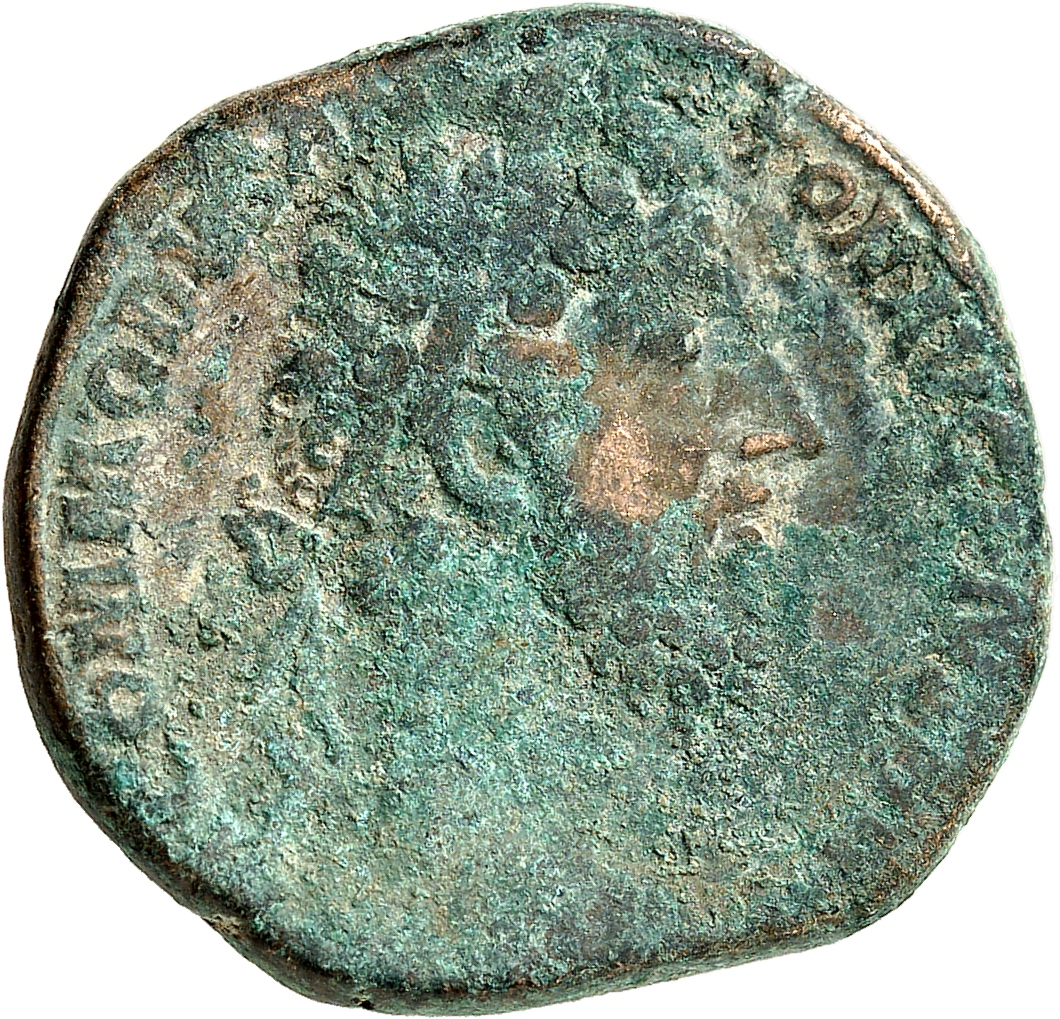 RIC III Commodus 454Aa Commodus obverse, Head of Commodus, laureate, right