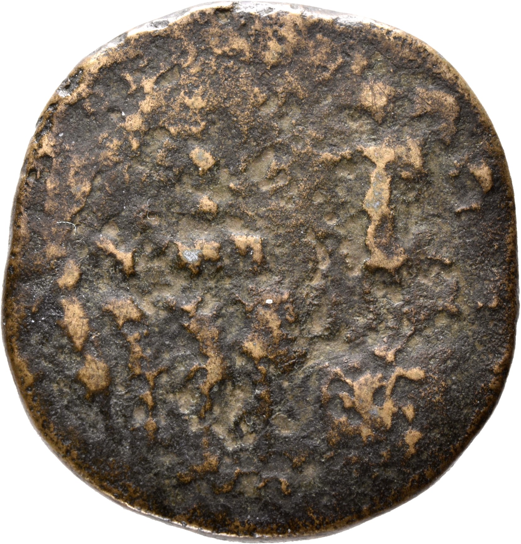 RIC III Commodus 468Aa Commodus reverse, Commodus, in military attire, standing left on platform, holding sceptre in right...