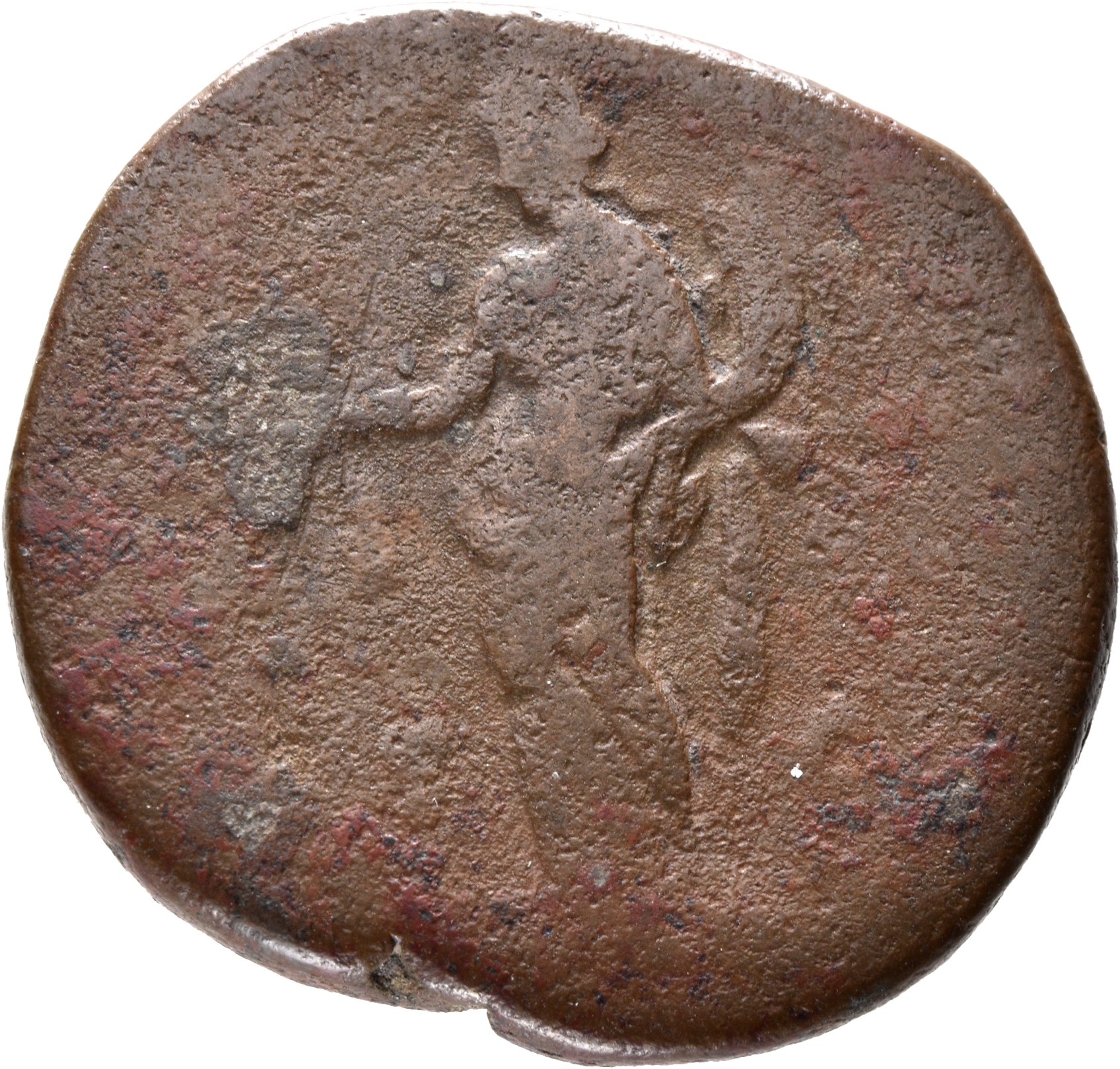 RIC III Commodus 492 Commodus reverse, Aequitas, draped, standing left, holding scales in right hand and cornucopiae in le...