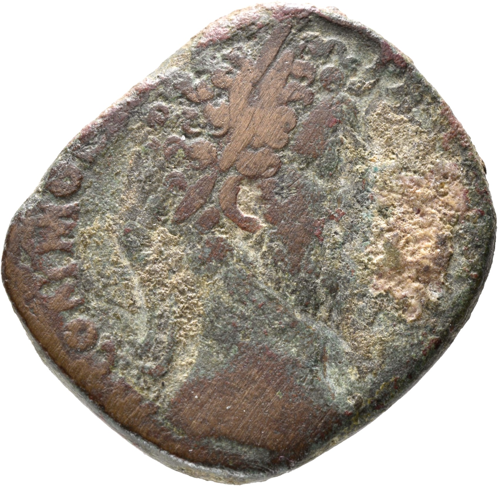 RIC III Commodus 497 Commodus obverse, Head of Commodus, laureate, right