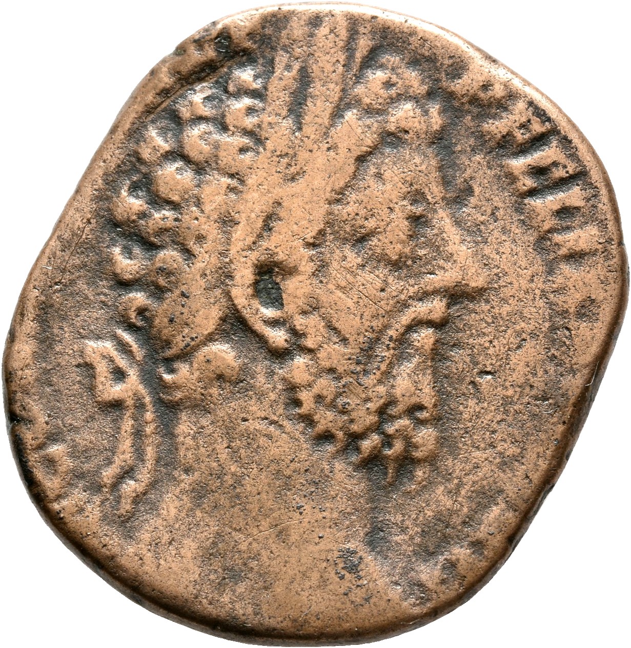RIC III Commodus 521 Commodus obverse, Head of Commodus, laureate, right