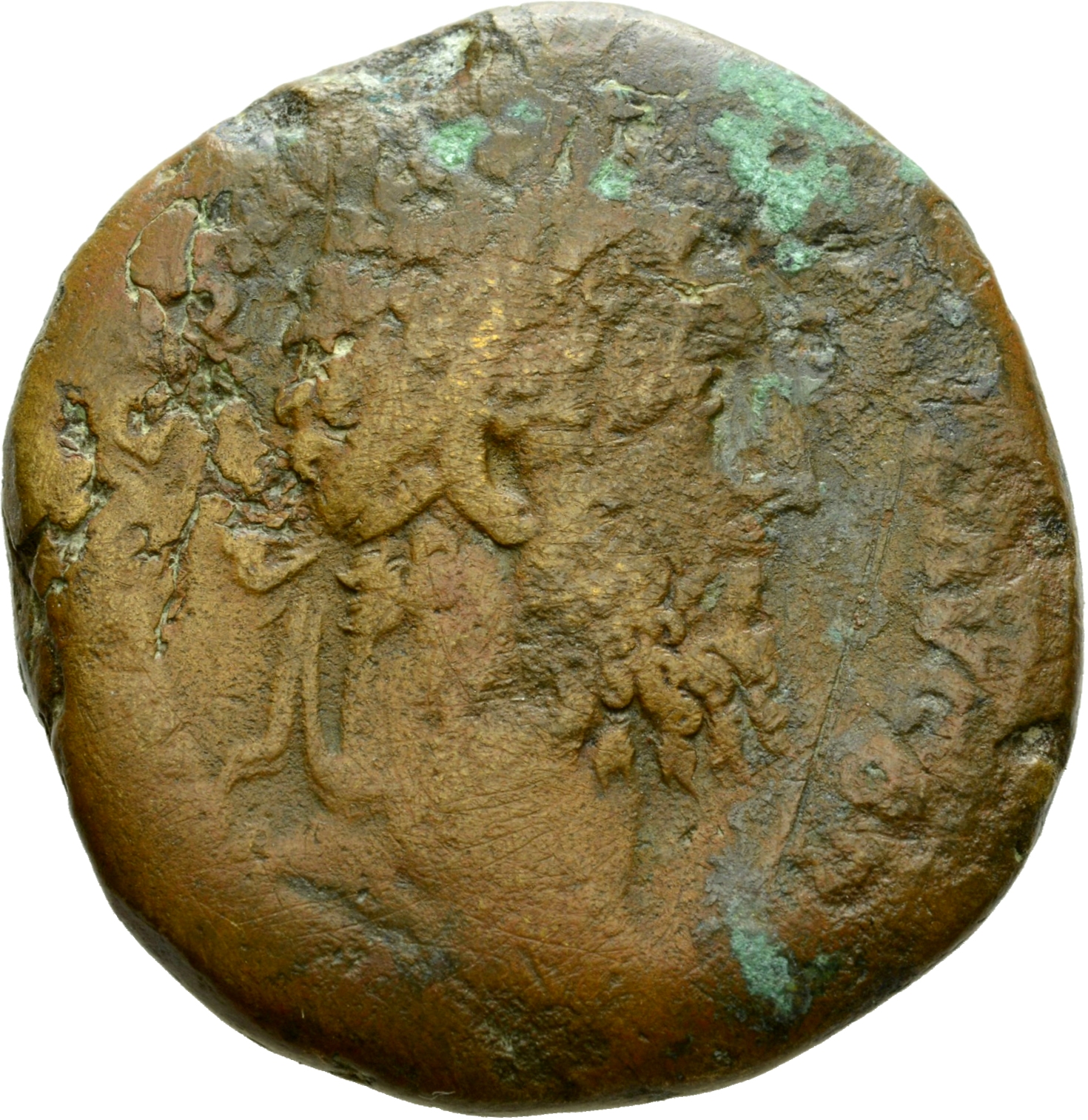 RIC III Commodus 524 Commodus obverse, Head of Commodus, laureate, right