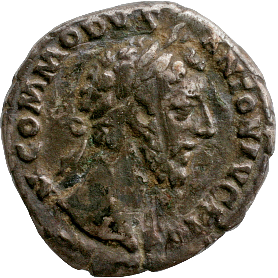 RIC III Commodus 54 Commodus obverse, Head of Commodus, laureate, right