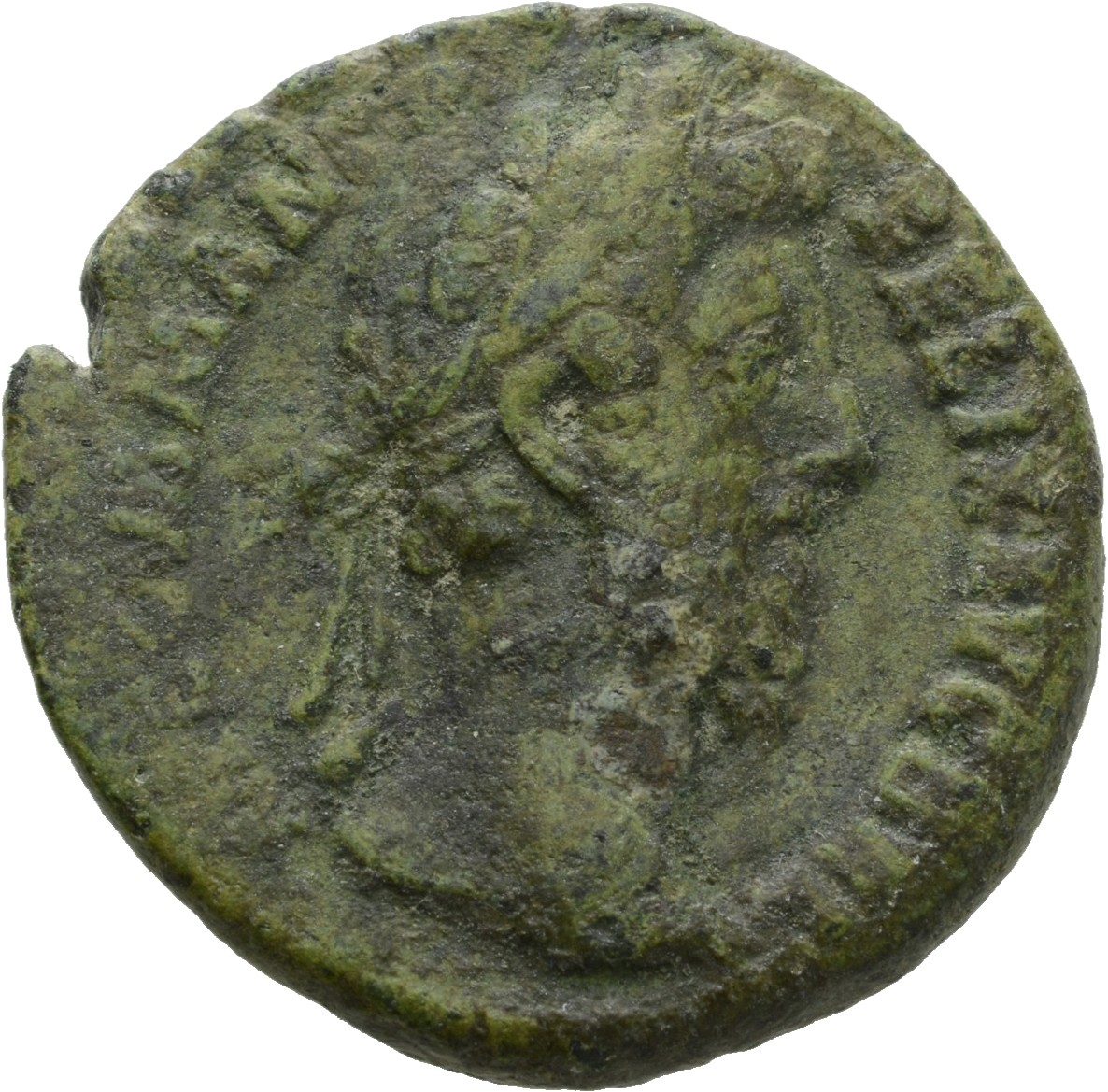 RIC III Commodus 553A Commodus obverse, Head of Commodus, laureate, right