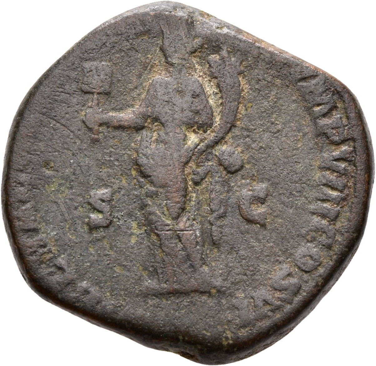 RIC III Commodus 563 Commodus reverse, Liberalitas, draped, standing left, holding abacus in extended right hand and cornu...