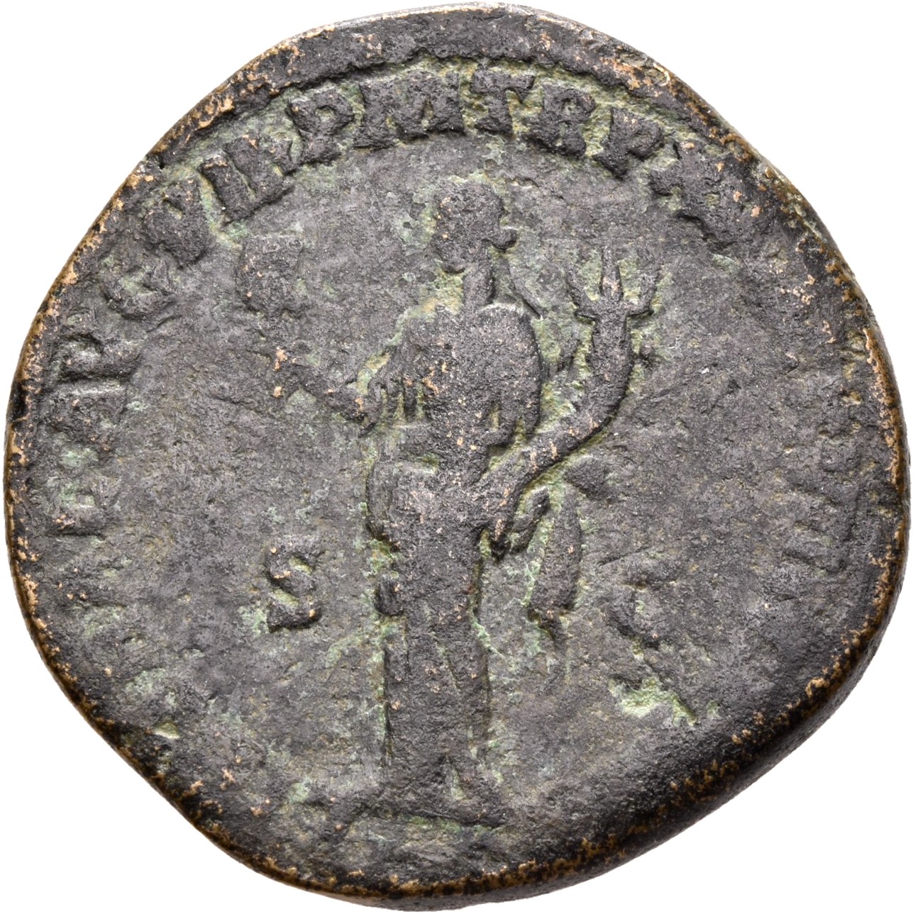 RIC III Commodus 563 Commodus reverse, Liberalitas, draped, standing left, holding abacus in extended right hand and cornu...