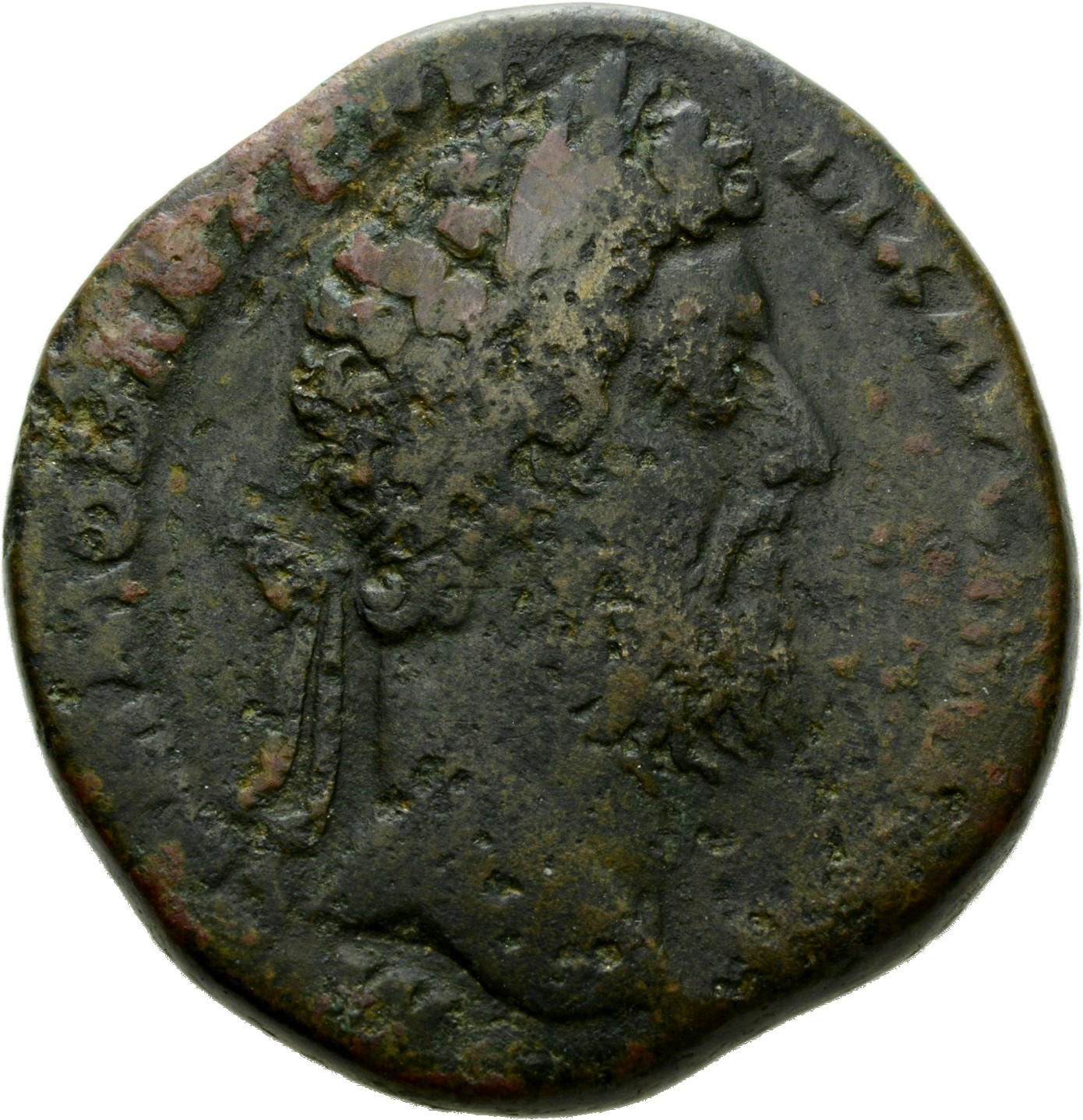 RIC III Commodus 566 Commodus obverse, Head of Commodus, laureate, right