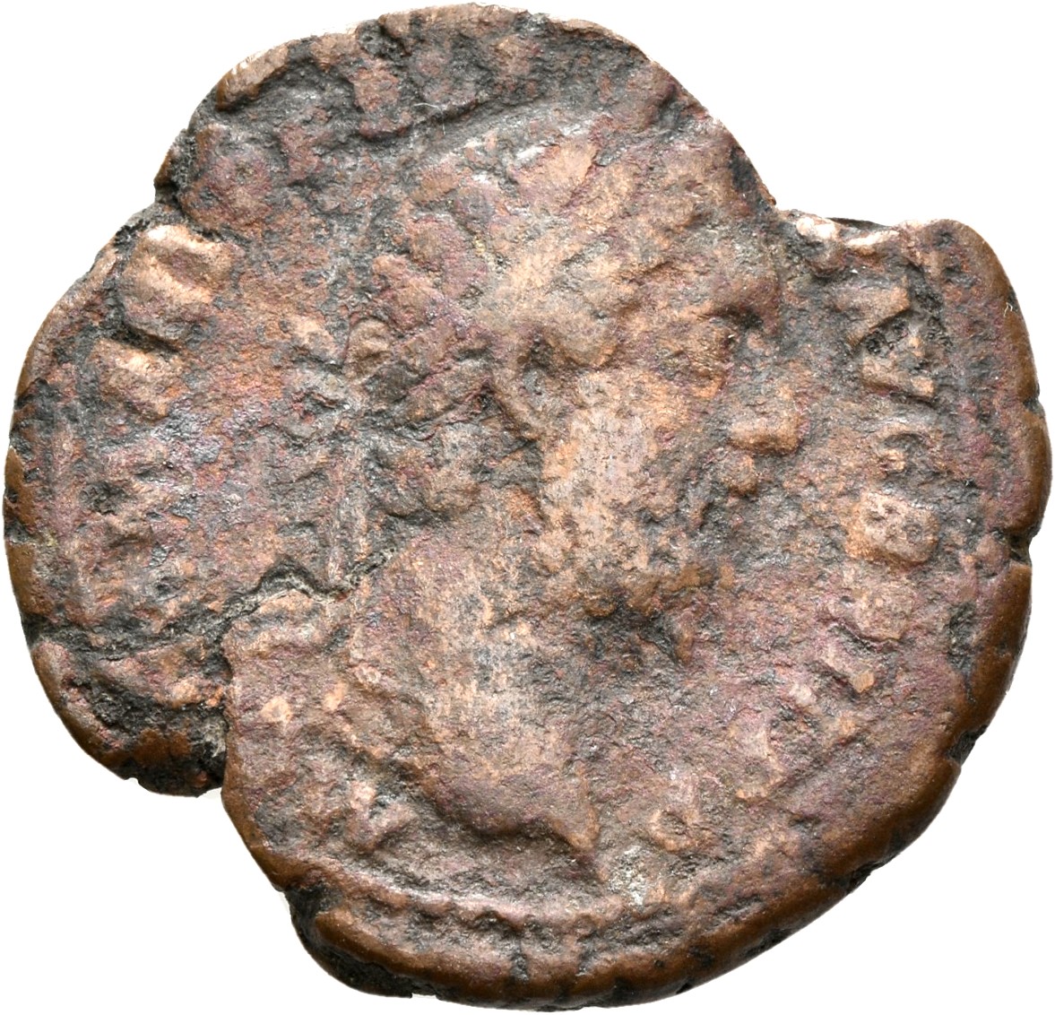 RIC III Commodus 570 Commodus obverse, Head of Commodus, laureate, right
